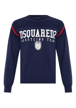 DSQUARED2 logo-print sweatshirt - Blue