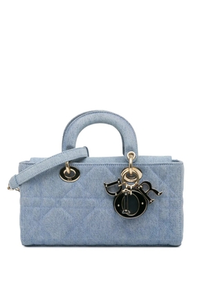 Christian Dior Pre-Owned 2022 Small Denim Macrocannage Lady D Joy satchel - Blue