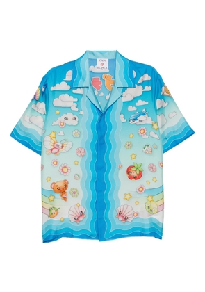 Casablanca silk twill shirt - Blue