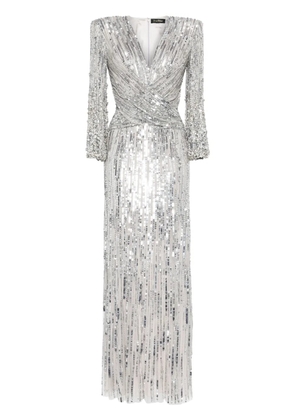 Jenny Packham Cosmos sequined gown - Metallic