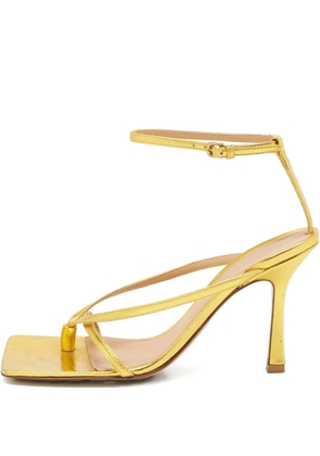 Bottega Veneta Pre-Owned ankle-strap leather sandals - Gold