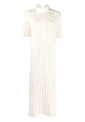 Jil Sander short-sleeve ribbed-knit dress - Neutrals