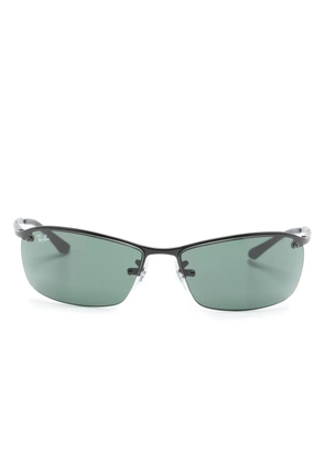 Ray-Ban logo-plaque shield-frame sunglasses - Black