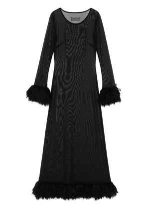 Marine Serre semi-sheer maxi dress - Black