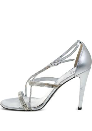 Stuart Weitzman 100mm leather heeled pumps - Silver