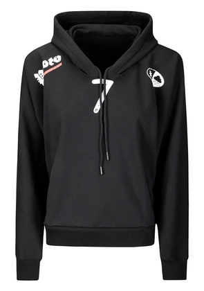 PROTOTYPES number-print hoodie - Black