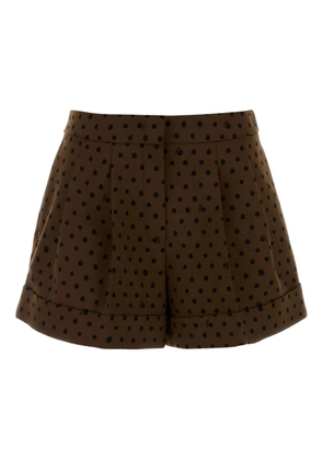 FENDI polka-dot pattern tailored shorts - Brown