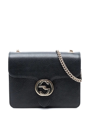 Gucci Pre-Owned 2016-2025 Small Dollar Calfskin Interlocking G crossbody bag - Black