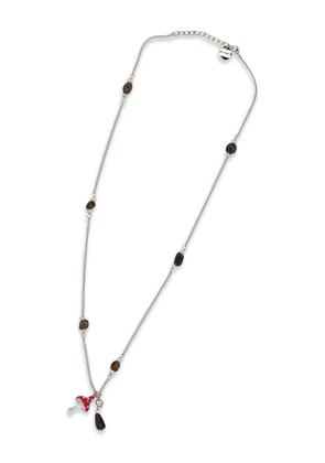 Miu Miu mushroom-charm beaded necklace - Gold