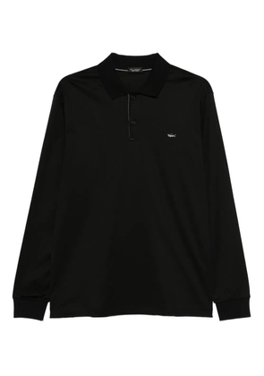 Paul & Shark long-sleeve embroidered polo shirt - Black