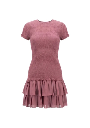 Michael Michael Kors ruffled smocked mini dress - Pink