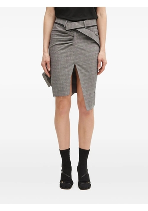 Ottolinger belted check-print skirt - Grey