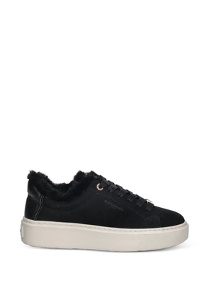 Alexander Smith London faux fur-trim sneakers - Black