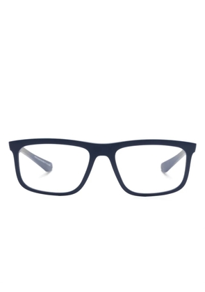 Emporio Armani rectangle-frame glasses - Blue