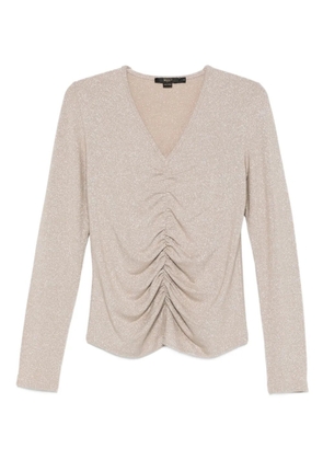 Seventy V-neck gathered top - Gold