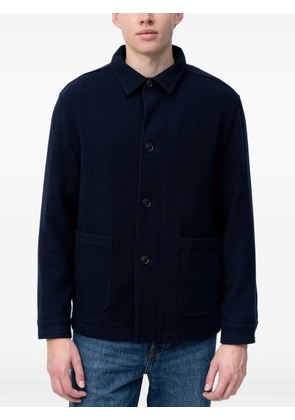 BOSS patch-pocket shirt jacket - Blue