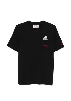 MC2 Saint Barth Connor pocket-embroidery T-shirt - Black