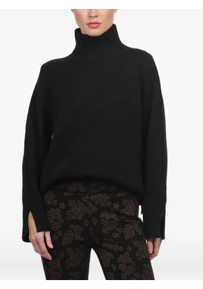 Allude ribbed-trim cashmere sweater - Black