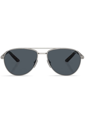Prada Eyewear logo-print pilot sunglasses - Grey