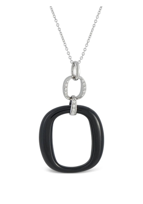 Damiani 18K white gold diamond and onyx necklace - Silver