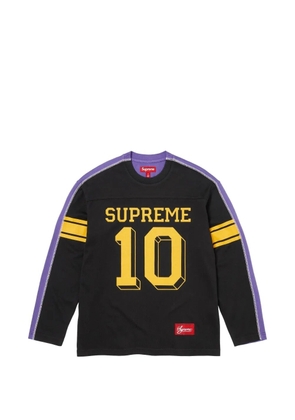 Supreme long-sleeve football T-shirt - Black