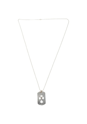 Chrome Hearts dagger dog tag pendant necklace - Silver