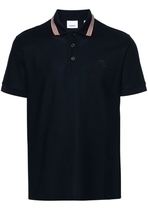 Burberry Icon stripe cotton polo shirt - Blue