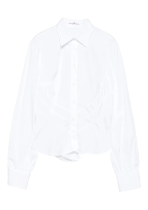 Ermanno Scervino ruched-panel collared shirt - White