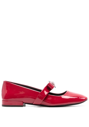 Versace Gianni Ribbon ballerina shoes - Red