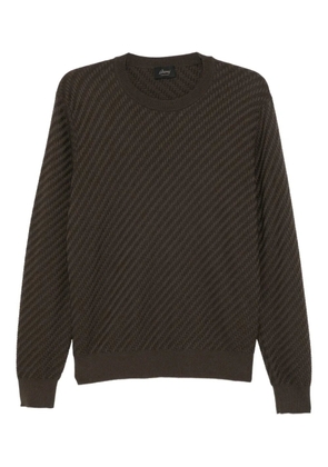 Brioni round-neck sweater - Brown