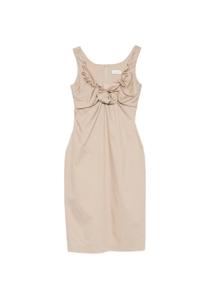 Magda Butrym flower-detail midi dress - Neutrals