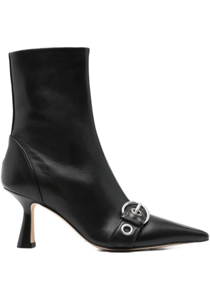 Aeyde 80mm buckle-detail pointed-toe boots - Black
