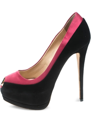 Giuseppe Zanotti Vintage 145mm suede satin pumps - Black