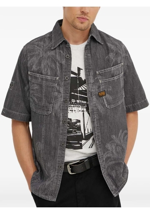 G-Star RAW graphic-print chest-pocket overshirt - Grey