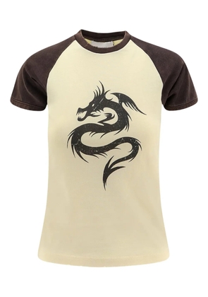 Coperni logo-print crew-neck T-shirt - Neutrals