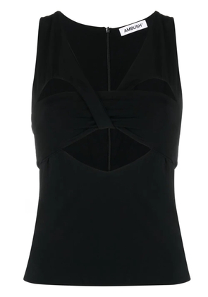 AMBUSH cut out-heart sleeveless top - Black