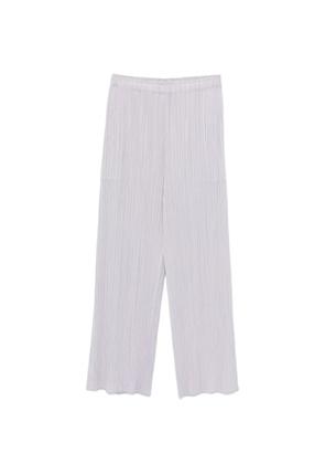 Pleats Please Issey Miyake Square pleated trousers - Purple