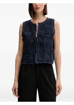 Pedro Del Hierro tie-detail vest - Blue