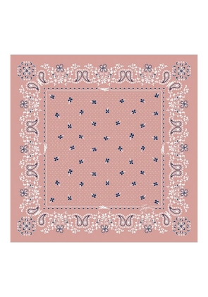 Longchamp paisley-print scarf - Pink