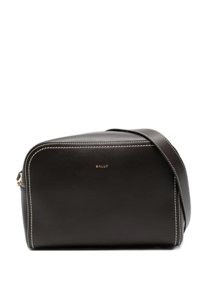Bally contrast-stitch leather shoulder bag - Black
