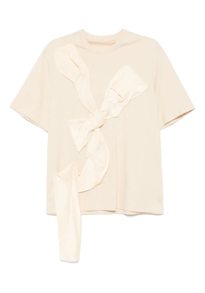 JNBY bow-embellished T-shirt - Neutrals