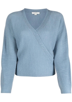Vince long-sleeve wrap jumper - Blue