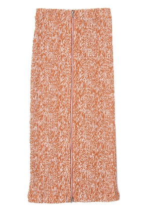 Muller Of Yoshiokubo knitted midi skirt - Orange