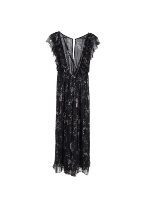 ZIMMERMANN Paradiso floral-print shoulder-frill jumpsuit - Black