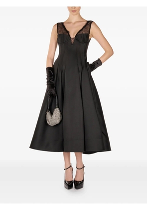 ARAFTU lace-detail A-line midi dress - Black