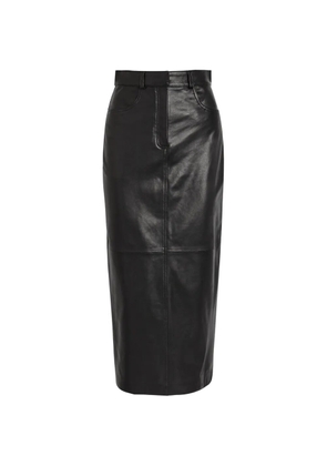 Nour Hammour Ghalia pocket panelled midi skirt - Black