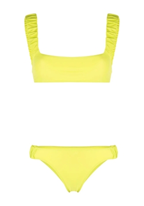 Sunnei logo-print ruched bikini set - Green