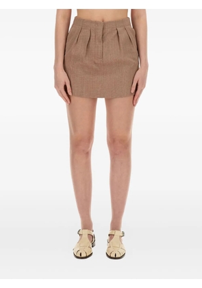 Alysi checked mini skirt - Brown