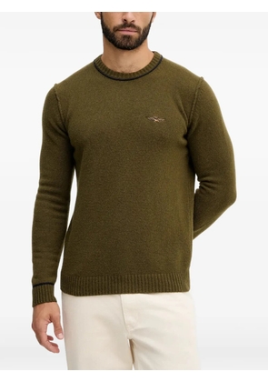Aeronautica Militare embroidered round-neck sweater - Green