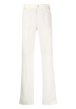 ETRO mid-rise straight-leg trousers - White
